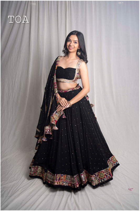 Black Lover Georgette Skirt Only