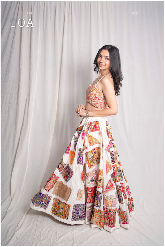 Mosaic Magic Skirt Only (Off White)