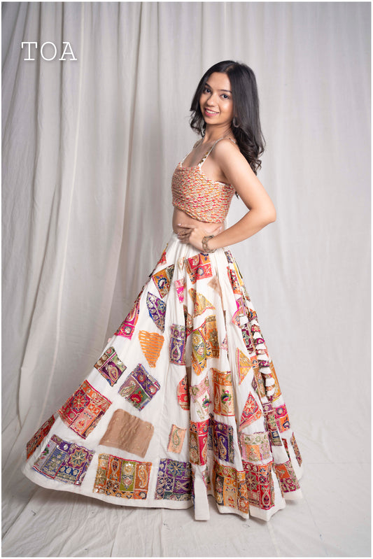 Mosaic Magic Skirt Only (Off White)