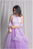 Introducing a stunning Lilac Pearl Handwork Lehenga Set