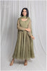 Elegant Organza Anarkali Set with Dupatta.