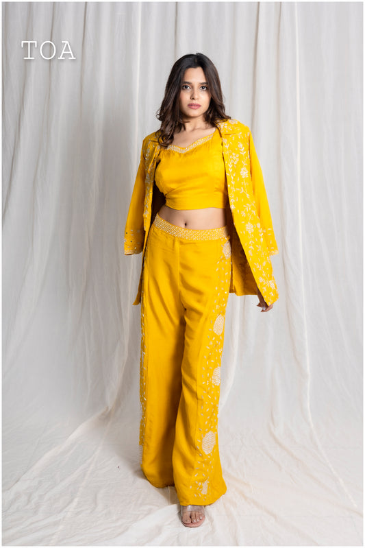 Ochre Yellow Jacket Set