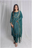 Indigo Green Crepe Silk Kurti Set