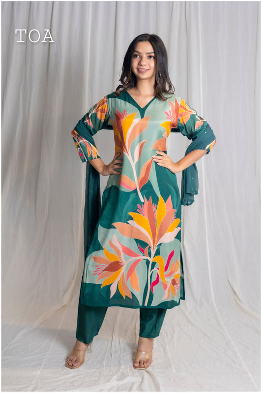 Premium Muslin Digital Kurti set