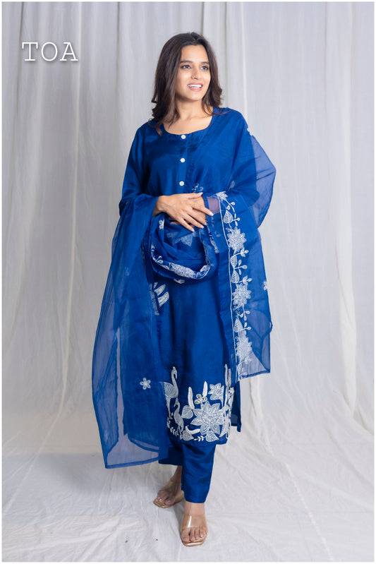 Royal Blue Kurti Set