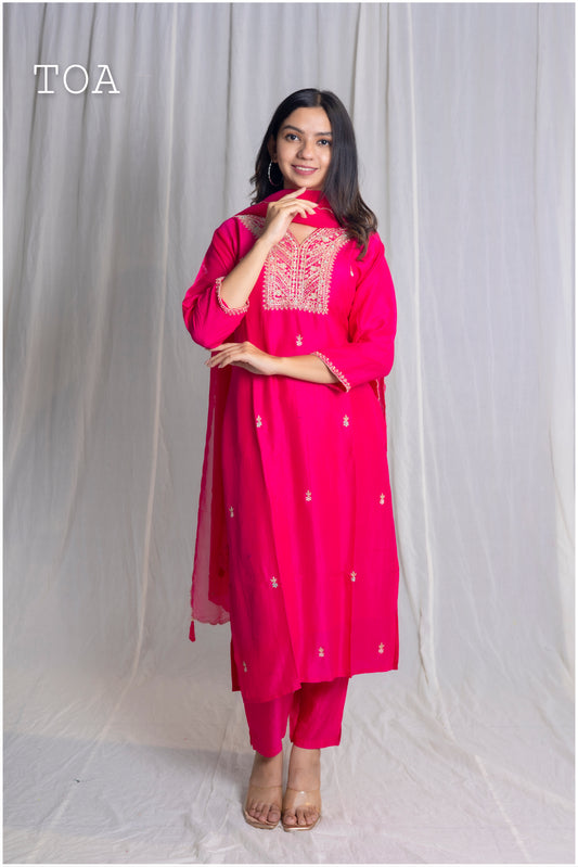 Hot Pink Kurti Set