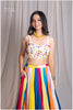 Multi-Color Skirt 11+ and Mirror Blouse Set