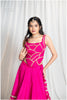Atrangi Silk Shine Long Top Only - Rani