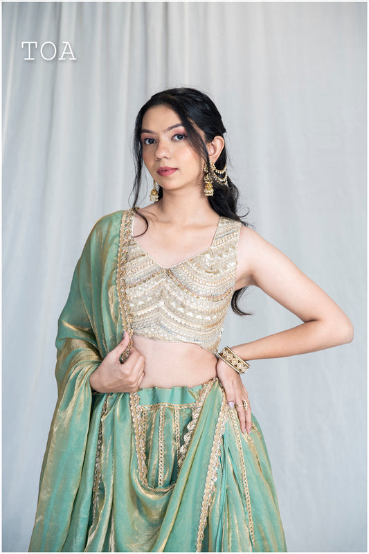 Sage Green Glow Ensemble Outfit