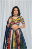 Shades Of Ajrakh Collection- Indigo Blue Double Layer Outfit - EL