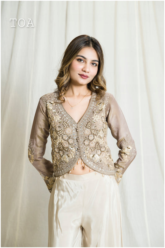 Chickoo to Beige Indo Outfit