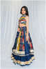 Shades Of Ajrakh Collection- Indigo Blue Double Layer Outfit - SL
