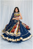Shades Of Ajrakh Collection- Indigo Blue Double Layer Outfit - SL