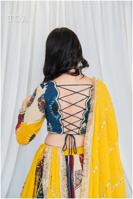 Yellow Georgette Dupatta Only