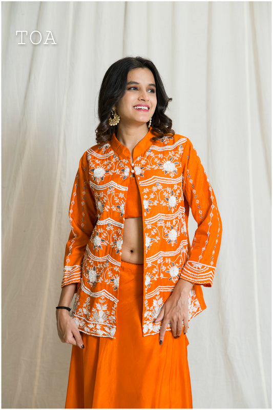 Pulpy Orange Blazer Outfit