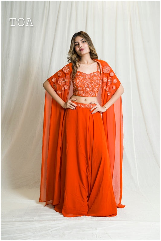 Beautiful Rustic Shade Indo-Western Outfit