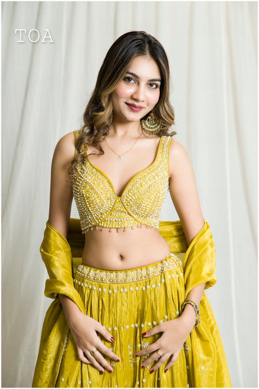 Beautiful Liril Green Lehenga Outfit