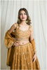 Antique Golden Copper Festive Lehenga Outfit