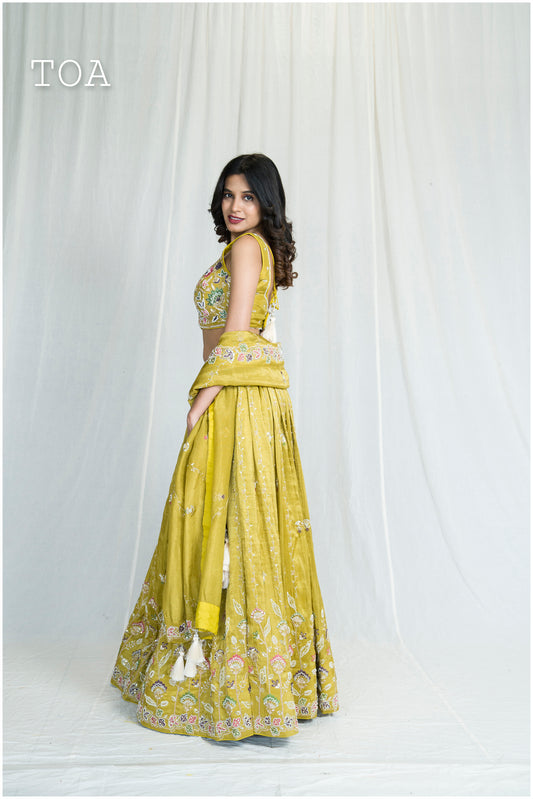 Beautiful Green Lehenga Outfit