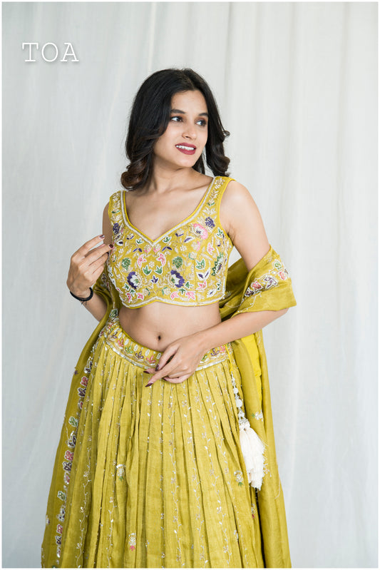Beautiful Green Lehenga Outfit