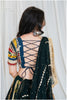 Shades Of Ajrakh Collection - Double Layer Bottle Green Outfit - EL