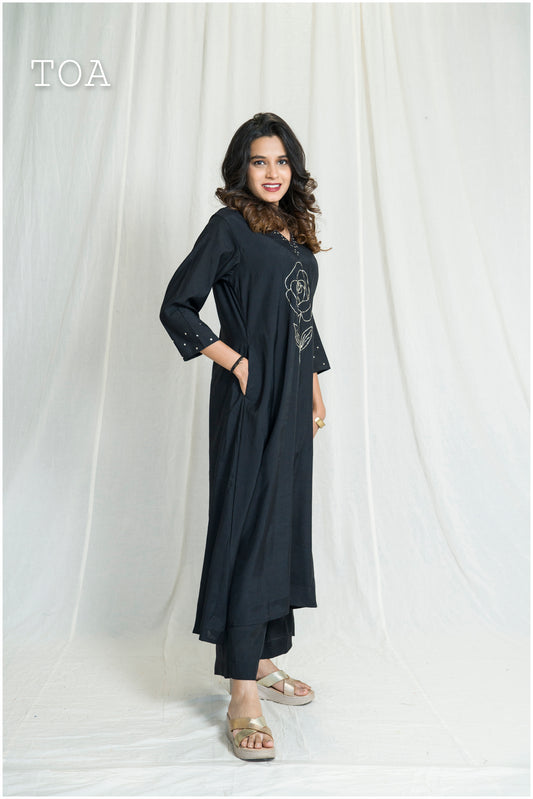 Linen Silk Kurta Set
