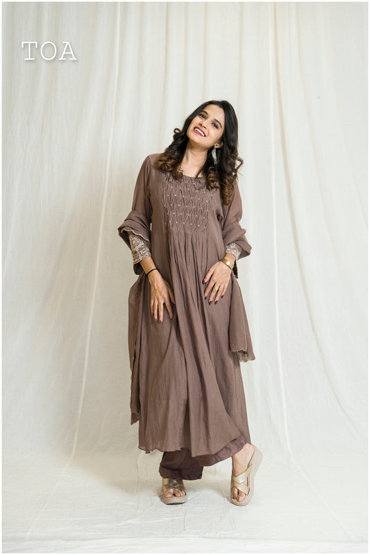 Beautiful Coffee-Colored Suit