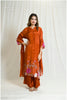Stunning Brick-Colored Embroidered Dress