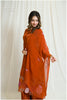 Stunning Brick-Colored Embroidered Dress