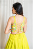 Lime Green Mirror Work Outfit