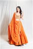 Orange Mirror Work Outfit
