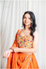 Orange Mirror Work Outfit