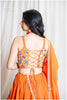 Orange Mirror Work Outfit