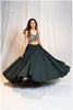 Plain Bottle Green Skirt Only