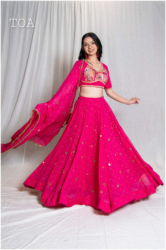 Sequins Sitara Radiant Outfit - Gulaabi Pink