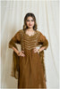 Stunning Antique Copper-Colored Embroidered Dress