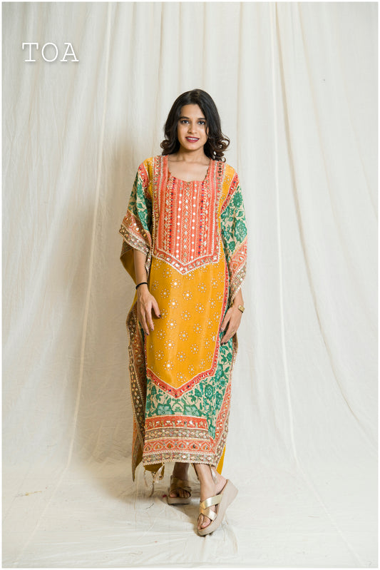 kaftan-style Indo tunic set