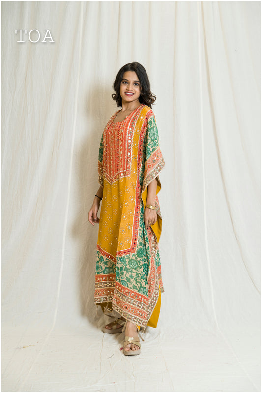 kaftan-style Indo tunic set