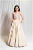 Multi Handloom Jute Mirror Work Top & Skirt