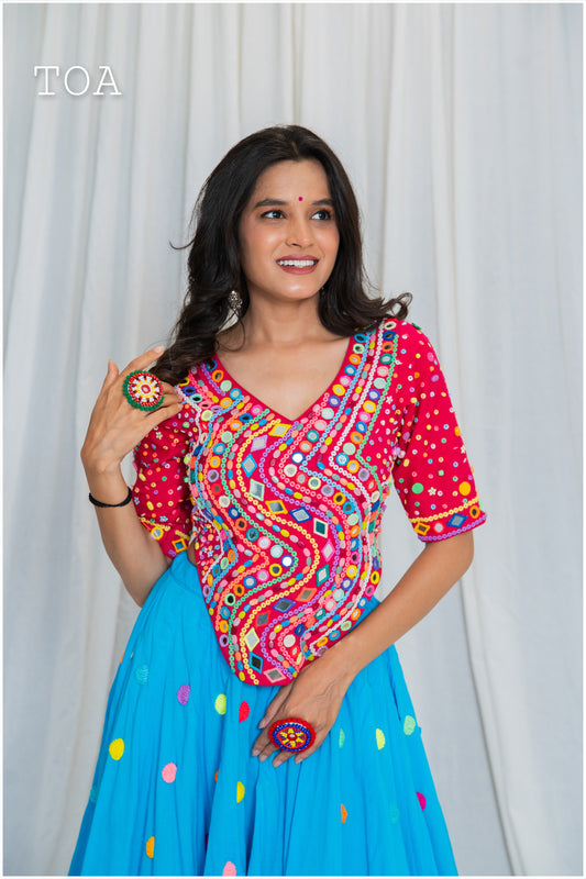 Shades of Mirror - Long Multi Top - Pink