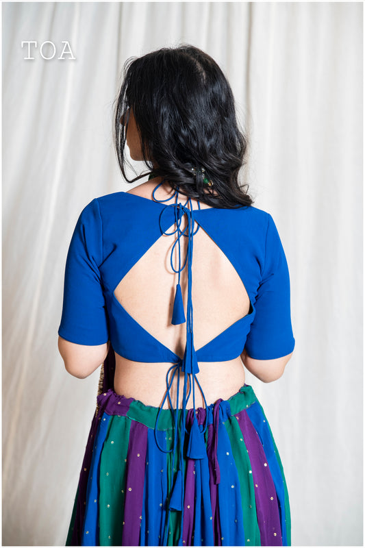 Peacock Hues Top - Sequins Sitara