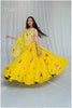 Shades Of Mirror - Lime Yellow Mirror Work Skirt Only