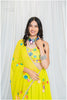 Shades Of Mirror - Multi Mirror Work Dupatta - Lime Green