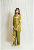 Festive co-ord Chanderi Liril Green