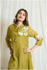 Festive co-ord Chanderi Liril Green