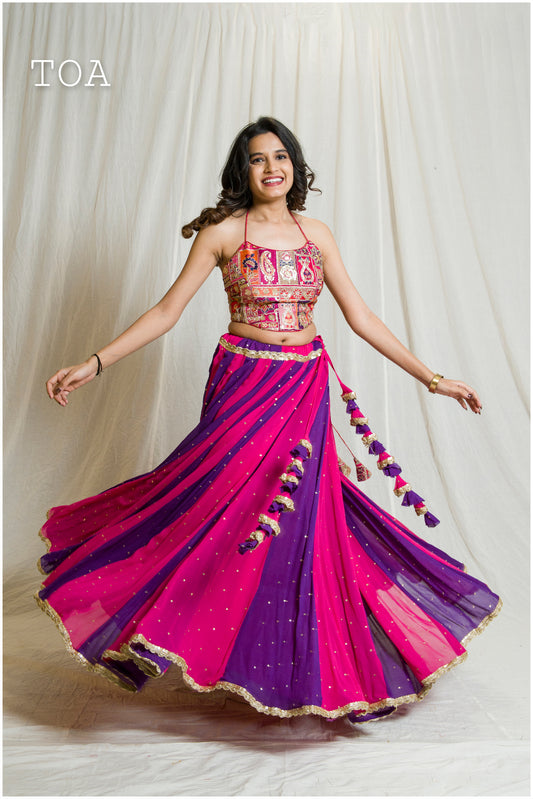 Sequins Sitara Jamuni Rani Skirt & Top 💫