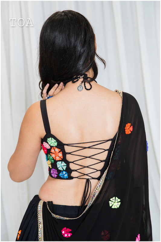 Shades Of Mirror - Multi Mirror Work SP Top - Black