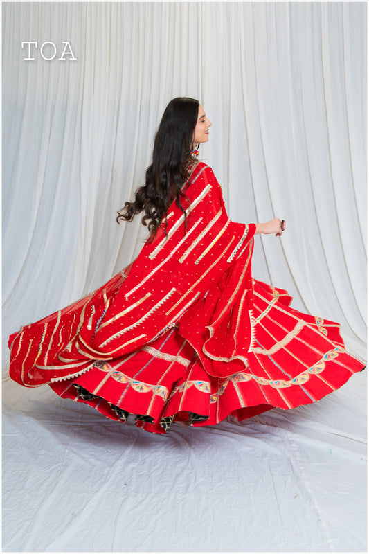Shades Of Border - BKD 1.O Dupatta - Red