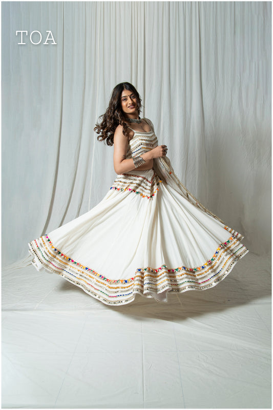 Taam Jham 3.O Skirt Off white