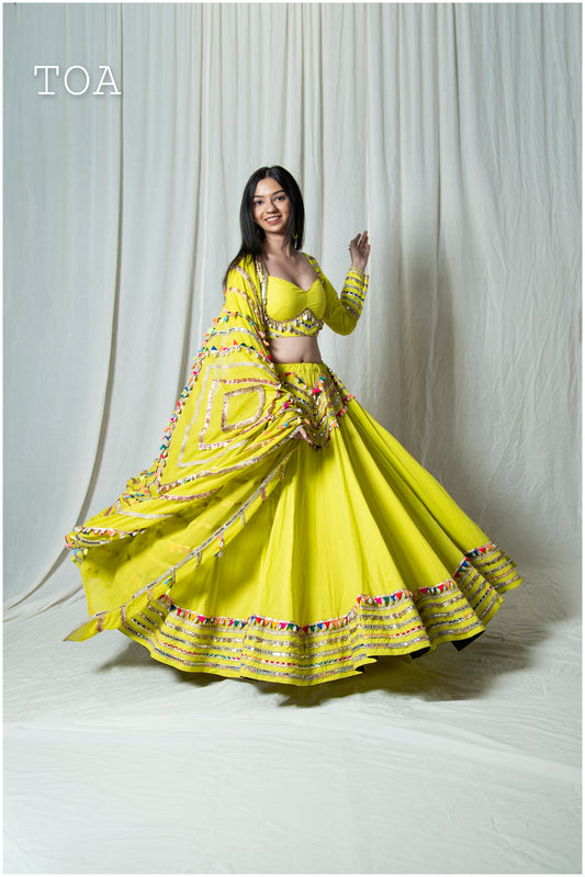 Taam Jham 3.O Skirt Lime Green